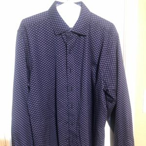 Robert Graham Large Shirt Flip Cuffs Purple Black